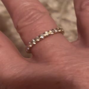 1ct natural diamond eternity band 14kt yellow gold.